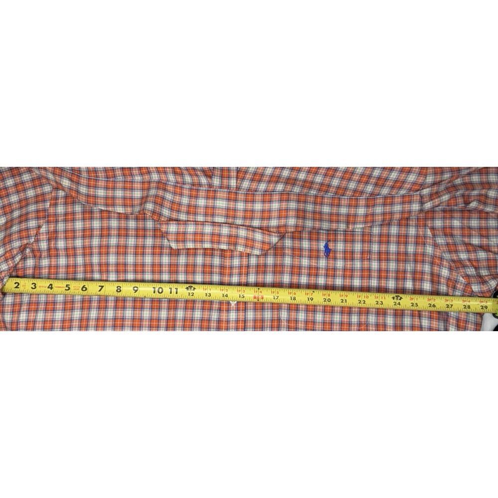 Ralph Lauren Blake Mens‎ XXL Orange & Multicolor Plaid Long Sleeve Button Down - Picture 5 of 5